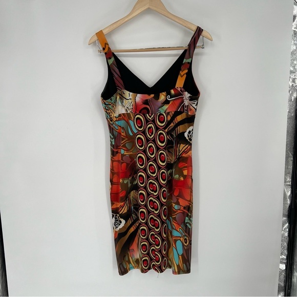 Frank Lyman‎ Design Butterfly and Peacock Feather Print Summer Dress US6 y2k - Picture 11 of 14